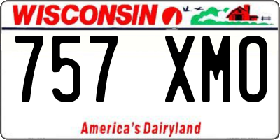 WI license plate 757XMO