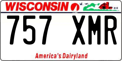 WI license plate 757XMR