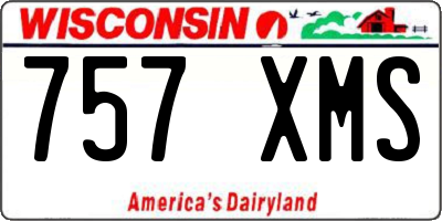 WI license plate 757XMS