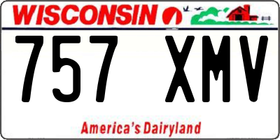 WI license plate 757XMV