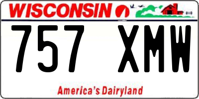 WI license plate 757XMW