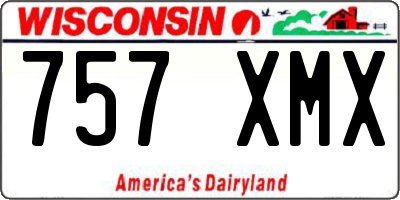 WI license plate 757XMX
