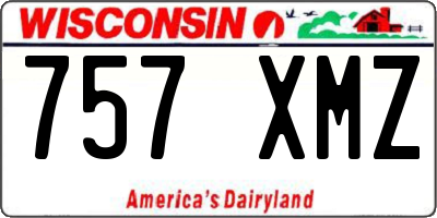 WI license plate 757XMZ