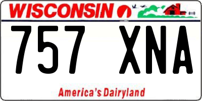 WI license plate 757XNA