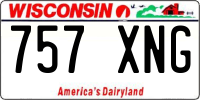 WI license plate 757XNG