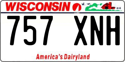 WI license plate 757XNH