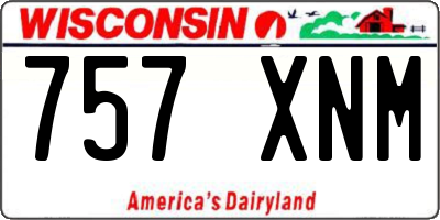 WI license plate 757XNM