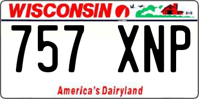 WI license plate 757XNP