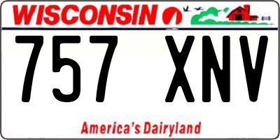 WI license plate 757XNV