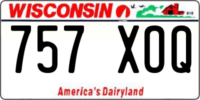WI license plate 757XOQ