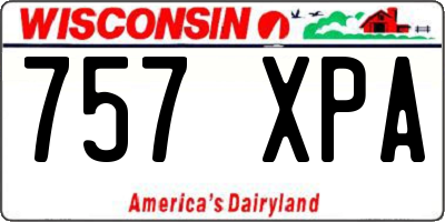 WI license plate 757XPA
