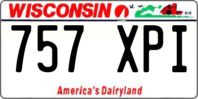 WI license plate 757XPI