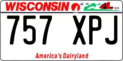 WI license plate 757XPJ