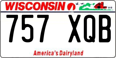 WI license plate 757XQB