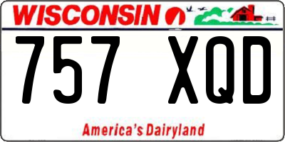WI license plate 757XQD