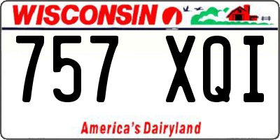 WI license plate 757XQI