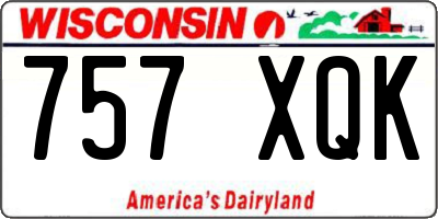 WI license plate 757XQK