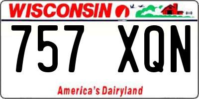 WI license plate 757XQN