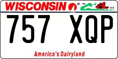 WI license plate 757XQP