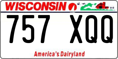 WI license plate 757XQQ