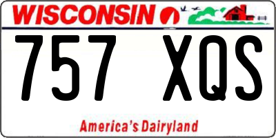 WI license plate 757XQS
