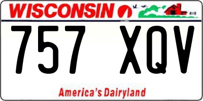 WI license plate 757XQV