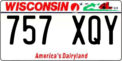 WI license plate 757XQY