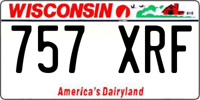 WI license plate 757XRF
