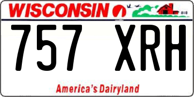 WI license plate 757XRH