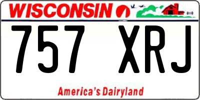 WI license plate 757XRJ