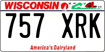 WI license plate 757XRK