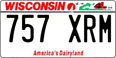 WI license plate 757XRM