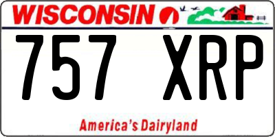 WI license plate 757XRP
