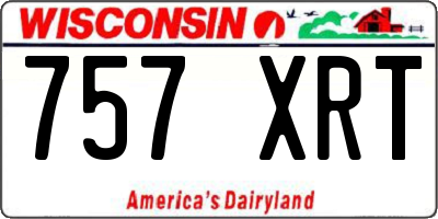 WI license plate 757XRT