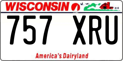 WI license plate 757XRU