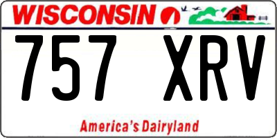 WI license plate 757XRV