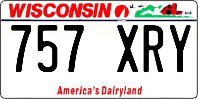 WI license plate 757XRY