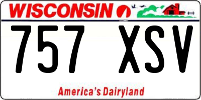 WI license plate 757XSV