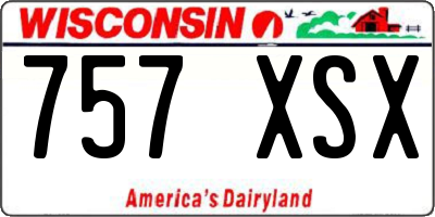 WI license plate 757XSX