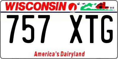 WI license plate 757XTG