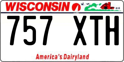 WI license plate 757XTH