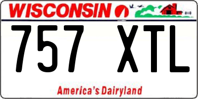 WI license plate 757XTL