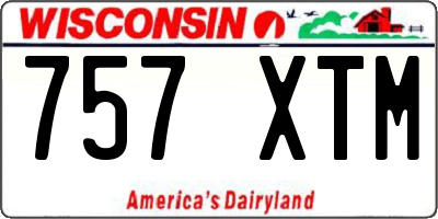 WI license plate 757XTM