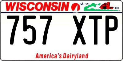 WI license plate 757XTP