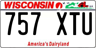 WI license plate 757XTU