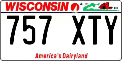 WI license plate 757XTY