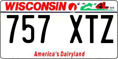 WI license plate 757XTZ