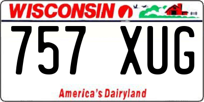 WI license plate 757XUG