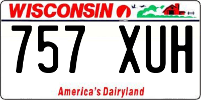 WI license plate 757XUH