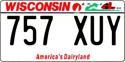 WI license plate 757XUY